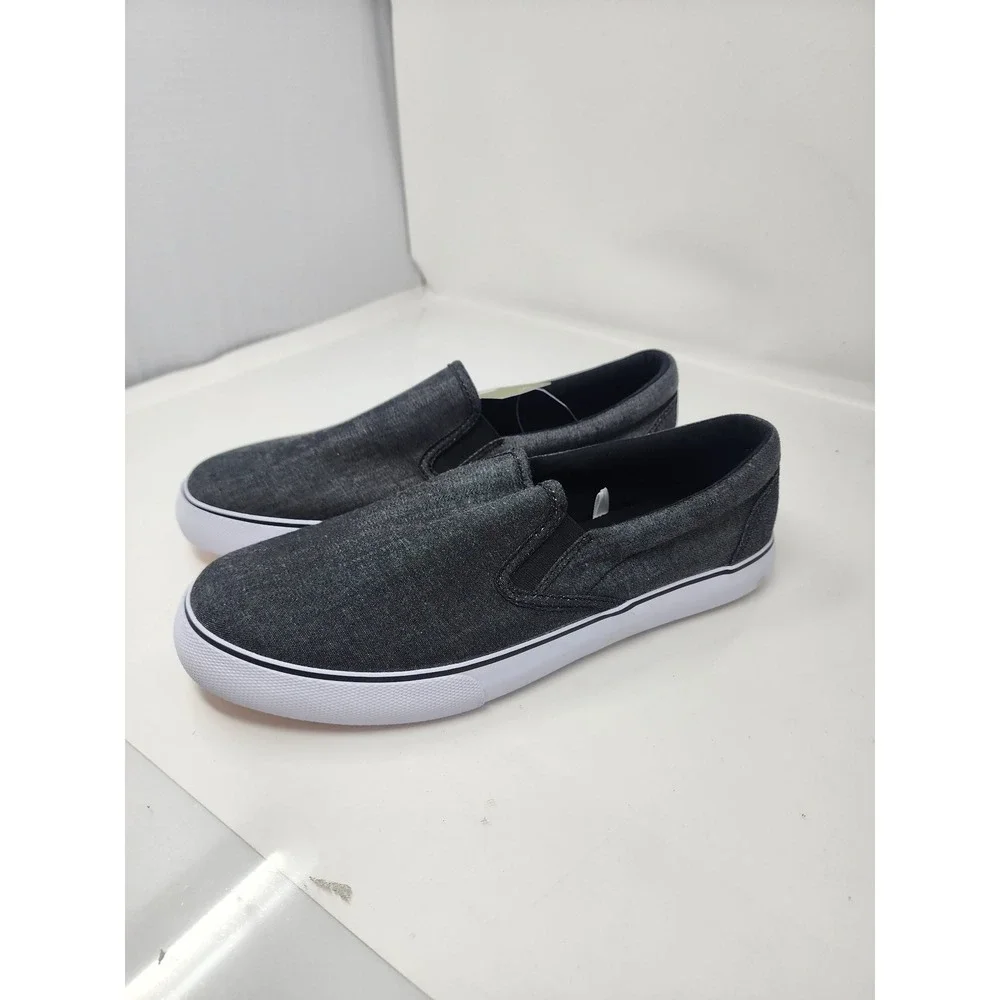 Goodfellow & Co Mens Phillip Slip On Sneakers Gray Canvas Casual Size 9.5